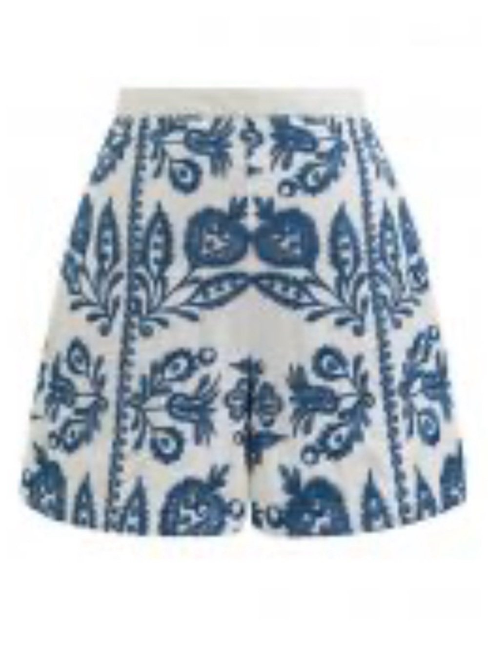 Zara White Skort with Blue Floral Embroidery